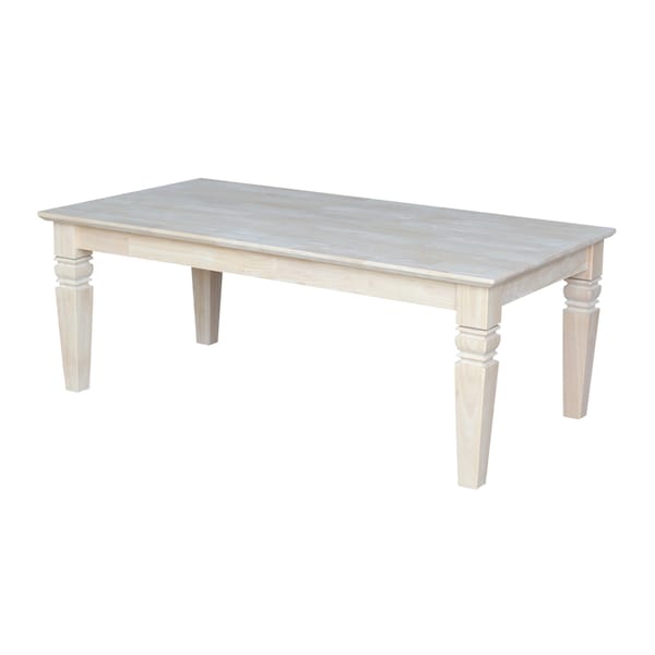 International Concepts Rectangle Java Coffee Table, 48 W, 26 L, 18 in H, Wood, Unfinished OT-60C - main